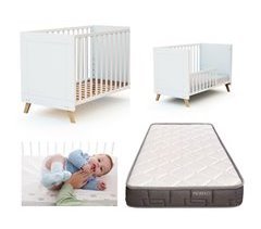 Cuna colecho Sakura convertible en cama, con colchón Morfeo