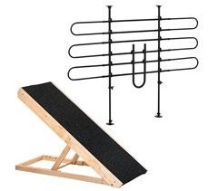 Conjunto para Mascotas Madera de Pino, Acero PawHut