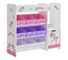 Estantería infantil Søndreland aglomerado - Motivo de unicornio