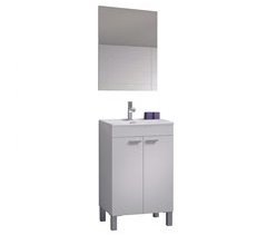 Mueble Lavabo con Espejo Incluido y Lavamanos Cerámico 50