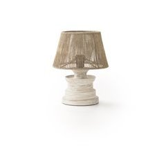 Lámpara de mesa de yute