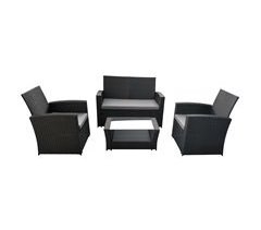 Conjunto de muebles de jardín COMINO de 4 plazas con cojines