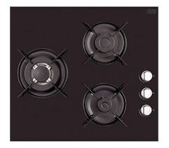 Placa cristal gas NEWPOL NW3GG 3 zonas 60cm negra
