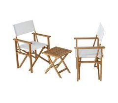 Set de muebles de jardín Capistrello 3 piezas eucalipto