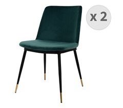 ENZO-Silla de terciopelo (x2)