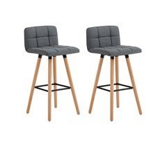 Lote de 2 Taburetes con Respaldo FST50-DGx2 SoBuy