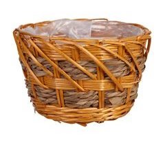 Cesto redondo de mimbre