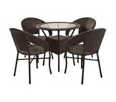 Set mesa y 4 sillones