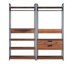 Conjunto de 2 percheros Larem con 2 cajones y 7 estantes