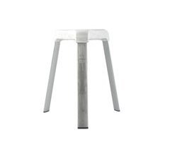 Taburete Blanco Pies Alu Anti-Derapante