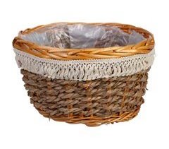 Cesto redondo de mimbre