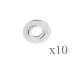 Pack 10 Classic redondo blanco Aluminio