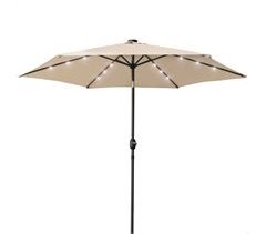 Sombrilla para jardín hexagonal 18 luces LED inclinable Aktive