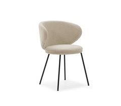 Sillas Rebeca cómodas y elegantes, tapizado textil beige