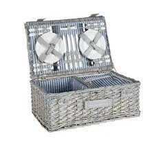 Beliani Cesta de pícnic Madera de sauce FIGUE