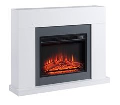 Chimenea Eléctrica MDF, acero, Melamina, Metal y Vidrio Templado