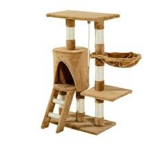 Árbol para Gatos Poliéster, Felpa, Sisal PawHut