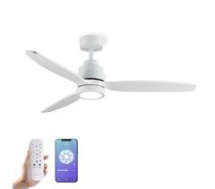 HELIX Ventilador techo wifi YOEVU, LED regulable, 6 velocidades
