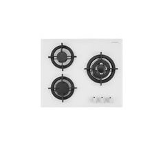 Placa cristal gas CORBERÓ CPCGY2313W 3 zonas 60cm blanco
