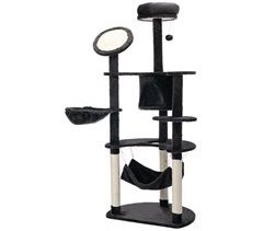 Árbol para Gatos Aglomerado de Madera, Felpa y Sisal PawHut