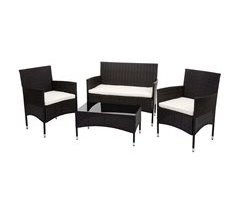 Muebles de jardín de polirratán con cojines