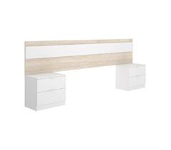 Conjunto de dormitorio Niza cabecero +  mesitas de noche