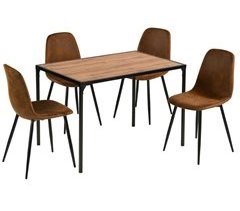 Comedor industrial 5 piezas: 1 mesa + 4 sillas