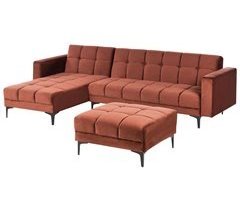 Beliani Sofá cama Terciopelo ALNES