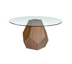 Mesa comedor redonda nogal