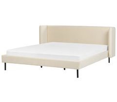 Beliani Cama con somier Terciopelo ARETTE 204x206