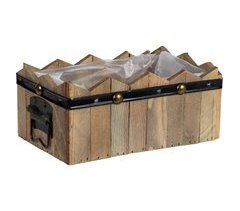 Cesto rectangular de madera