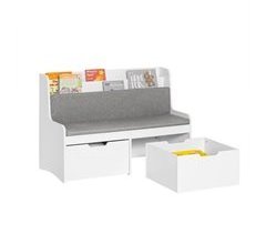 Estantería con cojín de Asiento Banco Infantil SoBuy KMB66-W