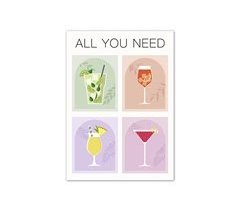 Lámina ALL YOU NEED 70x50cm marca MARCOMUEBLE