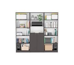 Set de estanteria de oficina home de 3 piezas en melamina