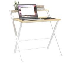 Mesa de Escritorio MDF, Metal HOMCOM, oficina - escritorios