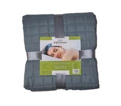 Colcha SICILIA para cama de 180cm gris