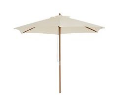 Parasol de Jardín Bambú, Madera, Poliéster Outsunny 250x250