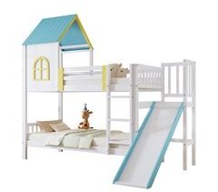 Litera cabaña infantil de madera de pino
