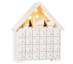Calendario de Adviento de Navidad Madera contrachapada HOMCOM