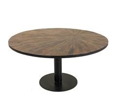 Mesa de centro de madera y metal