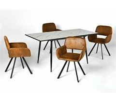 Conjunto mesa extensible + 4 sillones