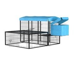Jaula para Gallinas de Acero Acero, Poliéster PawHut