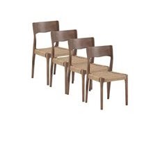 Pack de 4 sillas de madera de fresno