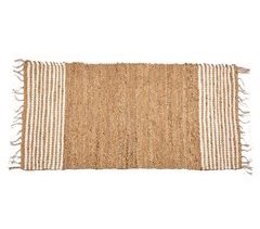 Alfombra de YUTE natural con rayas