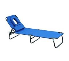 Tumbona Plegable Acero y Tela Oxford Outsunny
