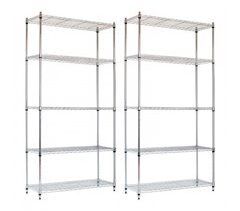 Pack 2 Estanterías Metálicas con 5 Baldas Ajustables Thinia Home
