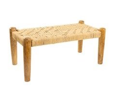 Banqueta de madera y cuerda