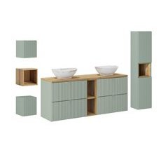 Conjunto mueble lavabo, columna y 3 armarios de pared Jade