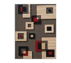 Alfombra Trendy Geometric Moderna Para Salón o Habitación Roja 56X110 Cm. Matris