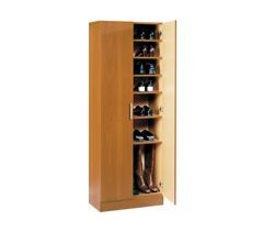 Armario Alto Zapatero con Puertas Abatibles  y Estantes para Ordenación